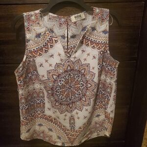 Verse, Size M, Women's Mandala Print Sleeveless Top - Multicolor